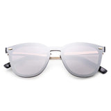 JIM Trendy Rimless Mirrored Sunglasses Reflective Sun Glasses