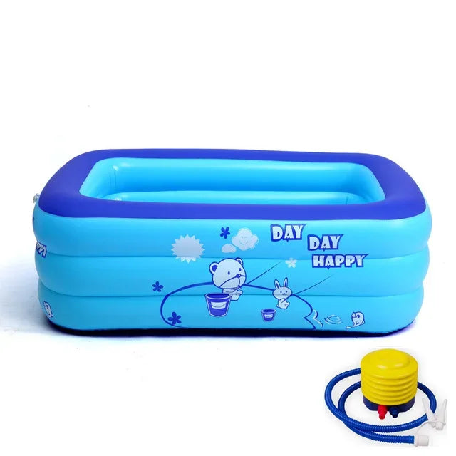 120cm/130cm Inflatable Square Swimming Pool Children Inflatable Pool