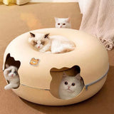 Donut Cat Bed Hiding House Indoor Tunnel Toys