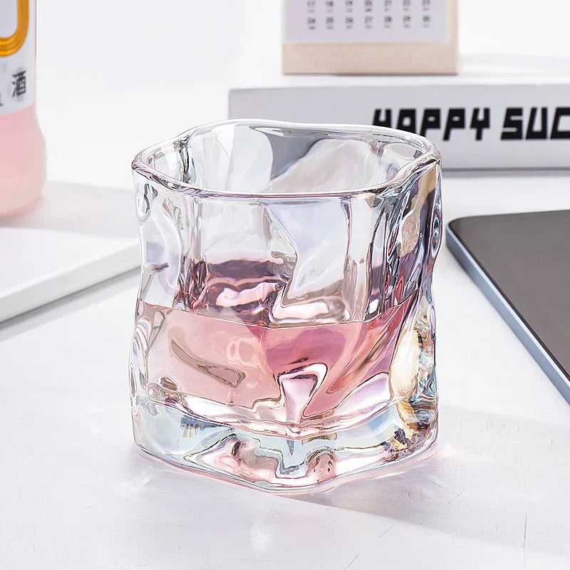 GIANXI Transparent Glass Mug Glacier Wine Whiskey Coffee