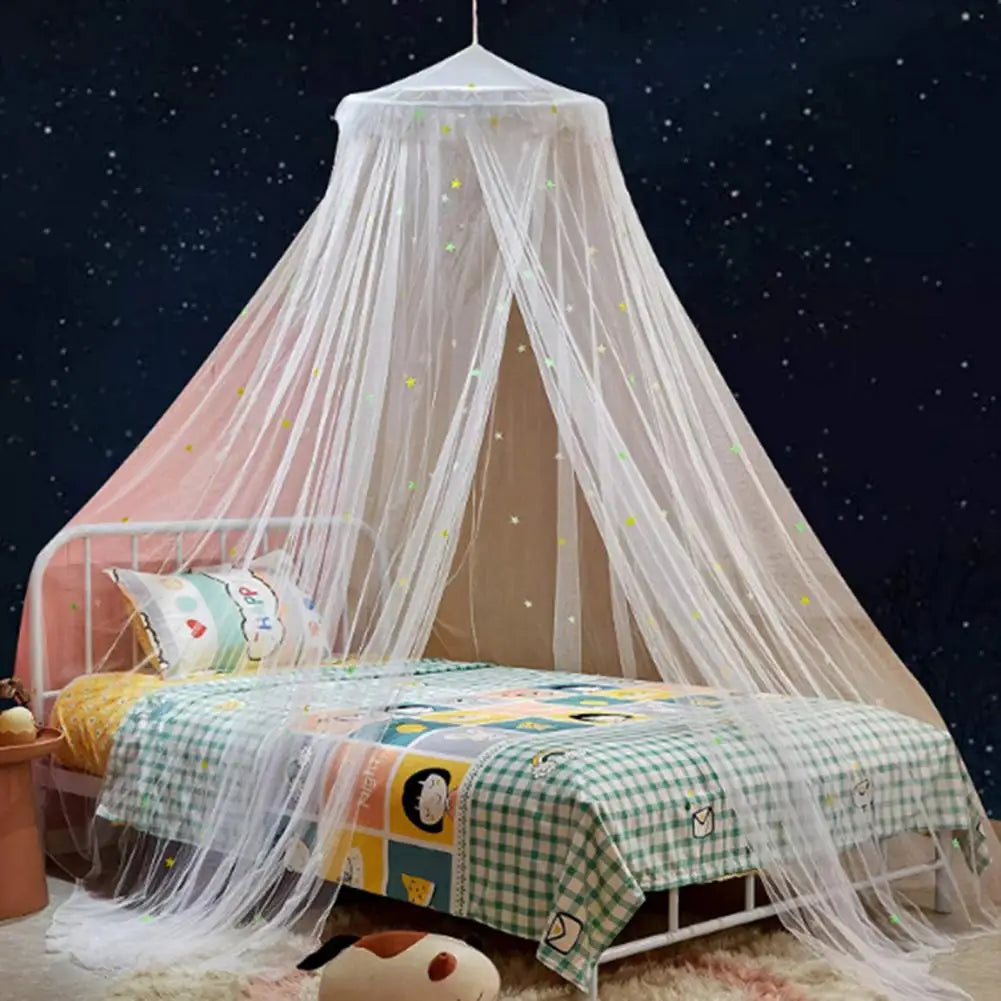 1 Set Convenient Bed Canopy Polyester Bedcover Curtain