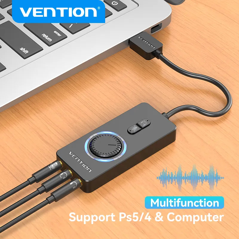 Vention USB External Sound Card USB to 3.5mm