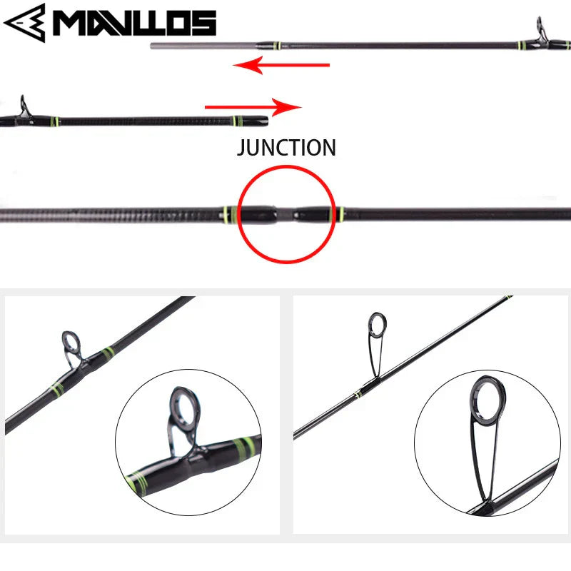 Mavllos Delicacy Solid Tip Bass Spinning Rod, Carbon