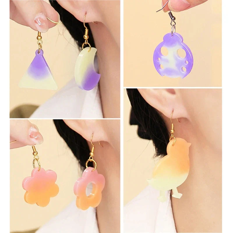 DIY Geometric Animal Shaped Earrings Silicone Mold with