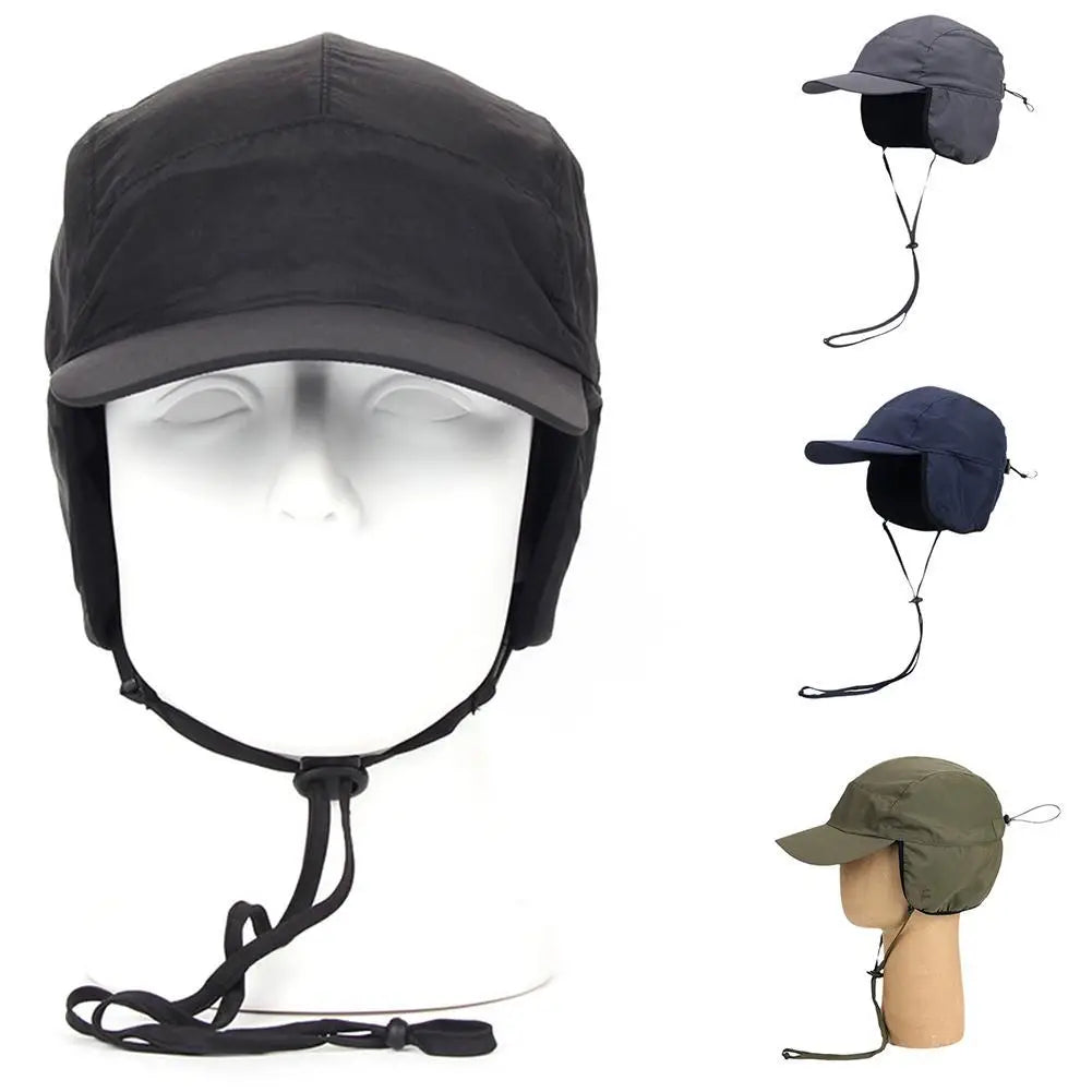 Adjustable Men's Winter Hats Lightweight Waterproof Warm Fleece