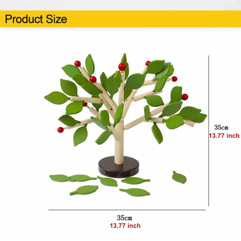 DIY Wooden 3D Puzzles Blocks Assembled Tree Model