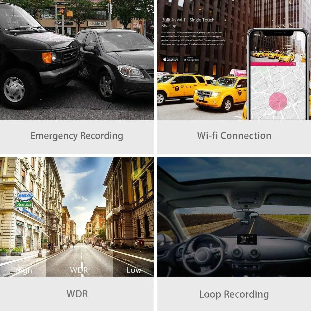 YI Smart Dash Cam For Car 2.7 Screen