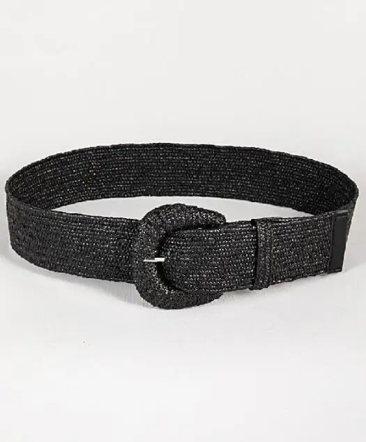 Bohemian Style Hand-woven Black and White Round Buckle