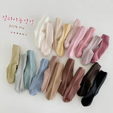 5Pairs/lot Solid Kids Socks Casual Baby Girls Boys