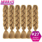 6 Bundle Braiding Hair 24 Inch Synthetic Jumbo