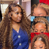 30 32Inch Highlight Curly 13x6 Lace Front Wig
