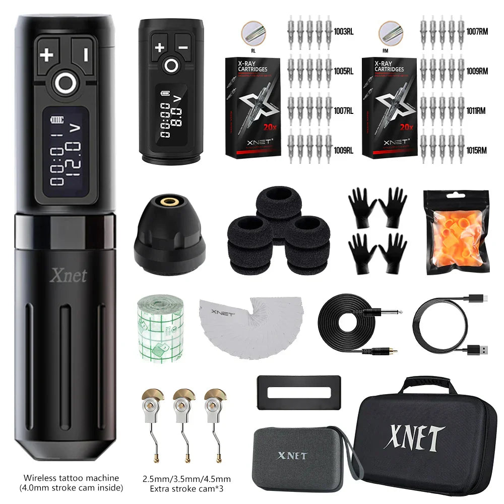 XNET Plus Wireless Tattoo Machine Pen Kit Extra