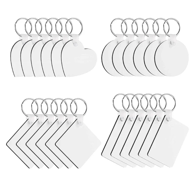 122430Pcs Sublimation Blank Keychains Thermal Transfer Key Chain