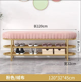 Nordic Shoe Bench Soft Cushion Multifunctional Shoe Rack
