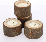 12/24PCS Tea Light Candle Holders Wooden Votive Tealight