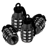 4pcs Car Tire Valve Cap Grenade Aluminum Alloy