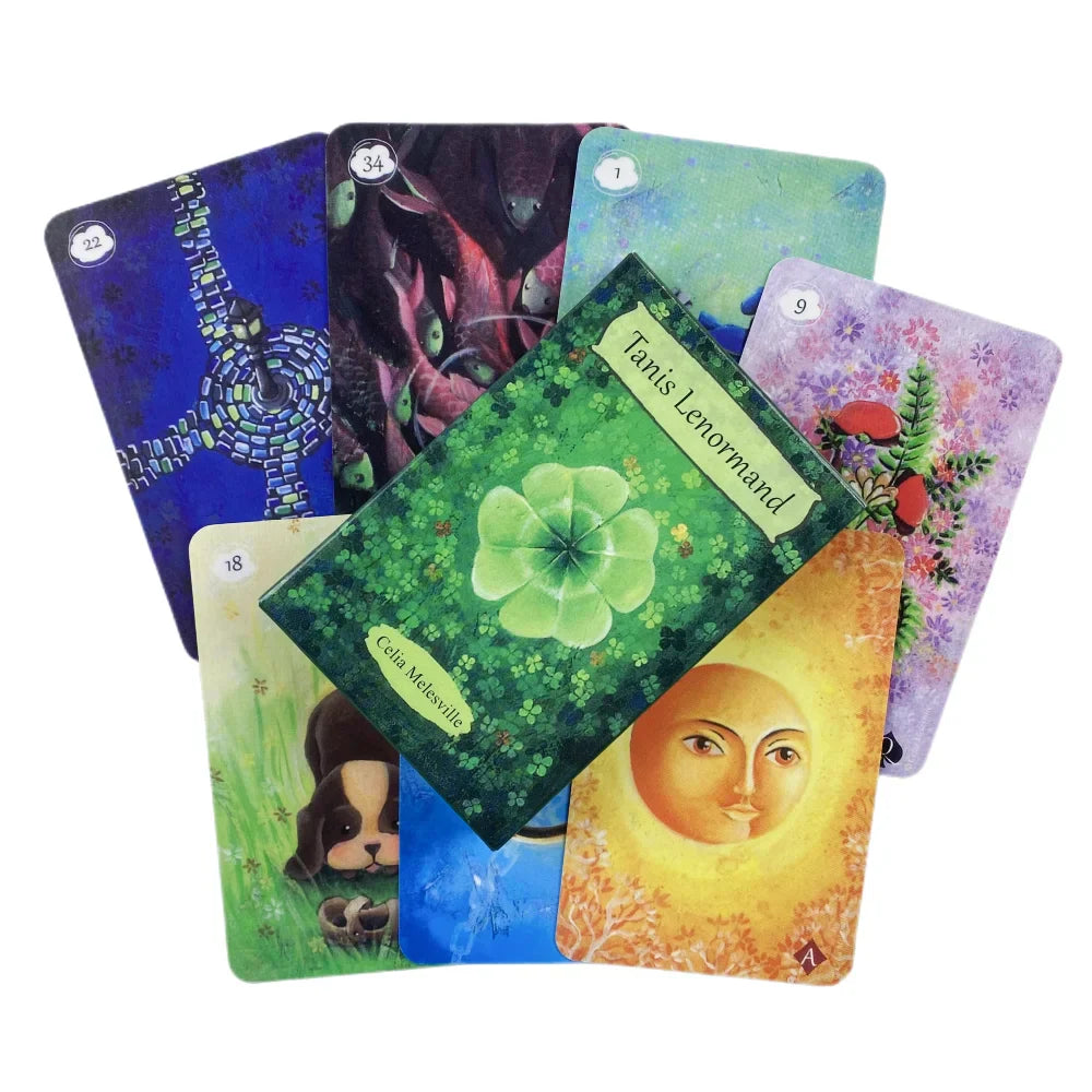 Mystical Lenormand Oracle Cards Tarot Divination Deck English