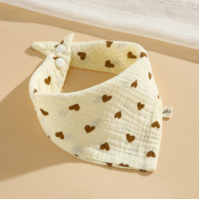 Baby Bibs Muslin Cotton Stuff Newborn Snap Button