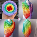 300g Cake Gradient Color Crocheted Shawl Blanket DIY