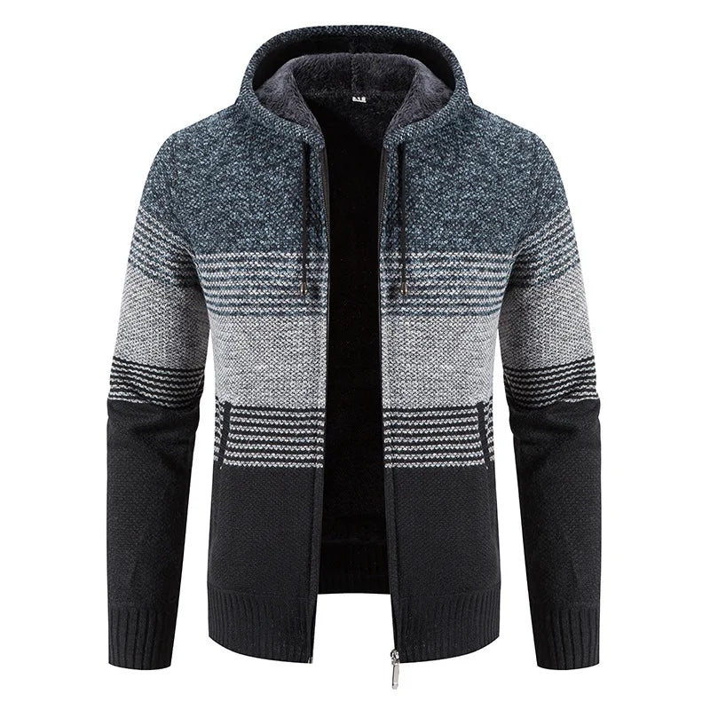 Autumn Winter Warm Cardigan Male Thick Knit Sweaters