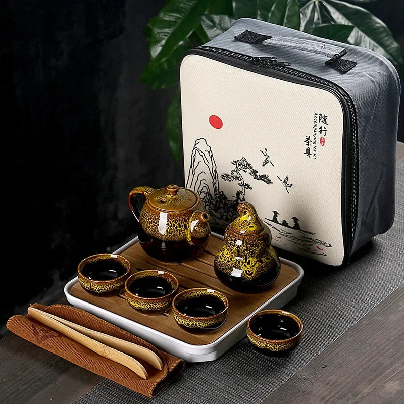 Creative Portable Travel Tea Set With Tea Bag