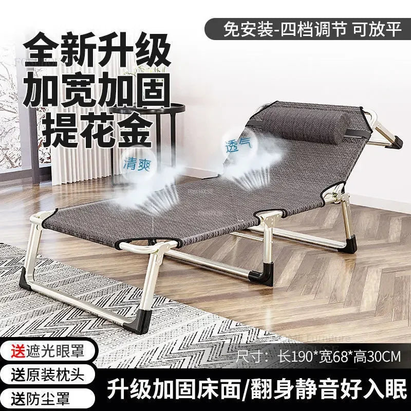 Folding Beds Portable Single Office Bed Sleeping Marching