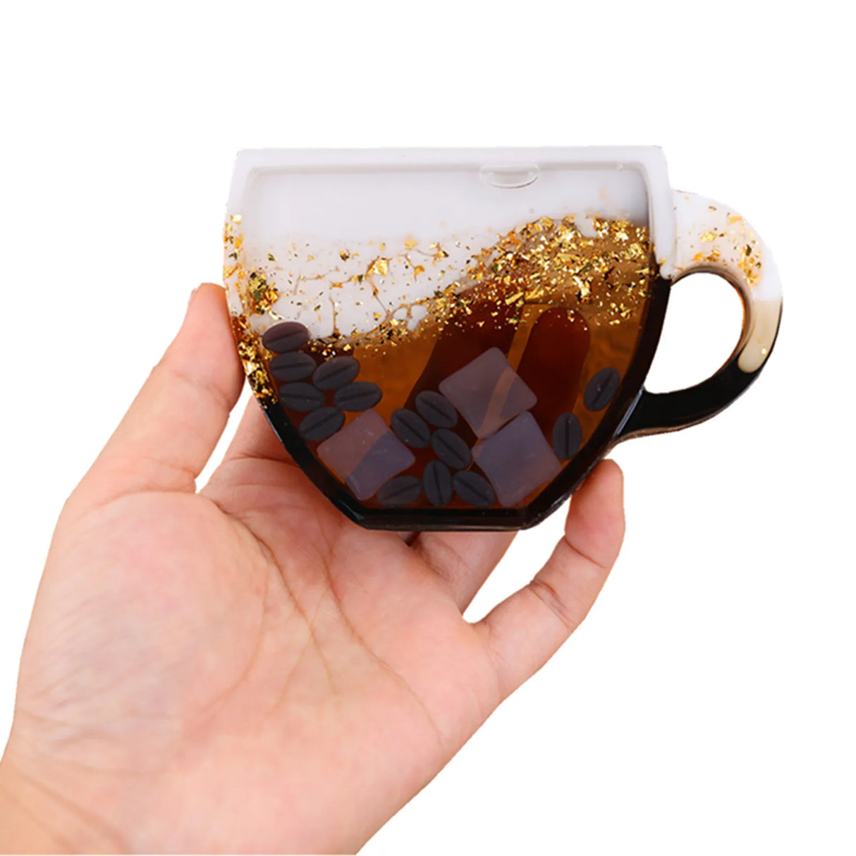 DIY Crystal Epoxy Resin Mold Quicksand Oiled Coffee