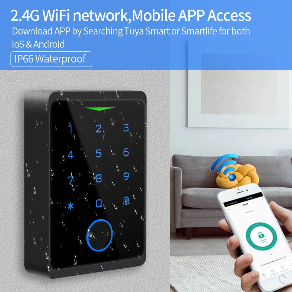Tuya WIFI Fingerprint Access Control Kits Security Protection