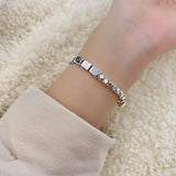100% Solid 925 Sterling Silver Hiphop Thick Square