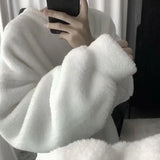 Lambswool Sweatshirts Men Fluffy Soft Warm Winter Hoodies