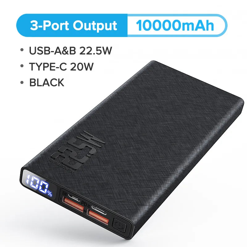 QOOVI Power Bank 20000mAh Portable PD 20W Fast