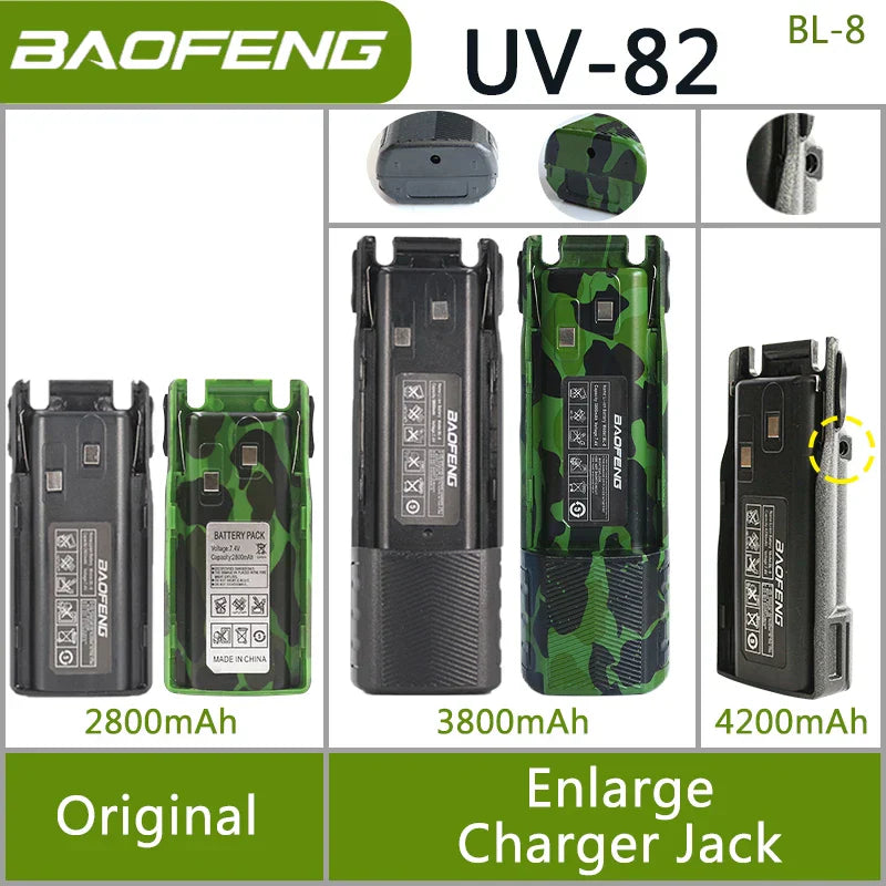Baofeng UV 82 BL-8 Battery Walkie Talkie Ham