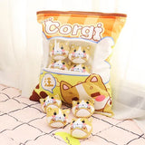 Cartoon a bag of snacks doll throw pillow