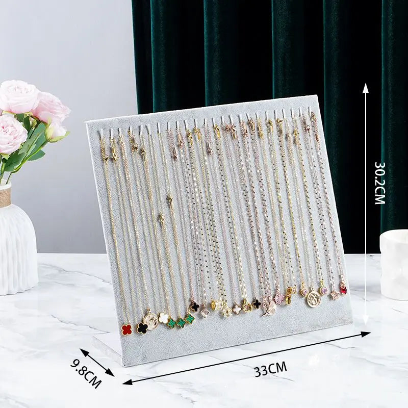 Velvet Necklace Pendant Display Stand Women Jewelry Rack