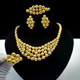 ANIID Indian 24K Gold Color Necklace Set For