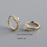 CCFJOYAS 6/8/10mm 925 Sterling Silver Butterfly-shaped Small Hoop