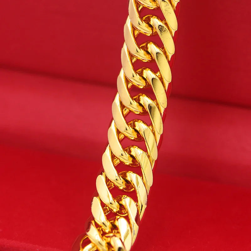 24K Color Coating Gold Fried Dough Twists Bracelet