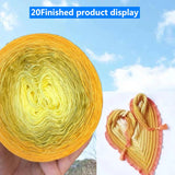 300g Cake Gradient Color Crocheted Shawl Blanket DIY