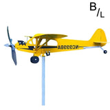 Metal Airplane Weathervane 3D Piper J3 Cub Wind