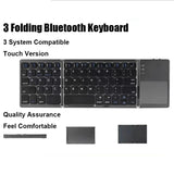 Wireless Folding Keyboard Bluetooth Keyboard With Touchpad For