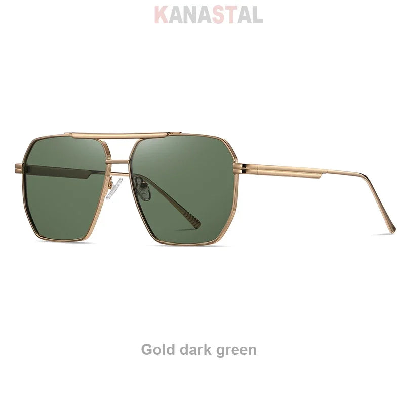 Men's Polarized Sunglasses UV400 TR Metal Colorful Square