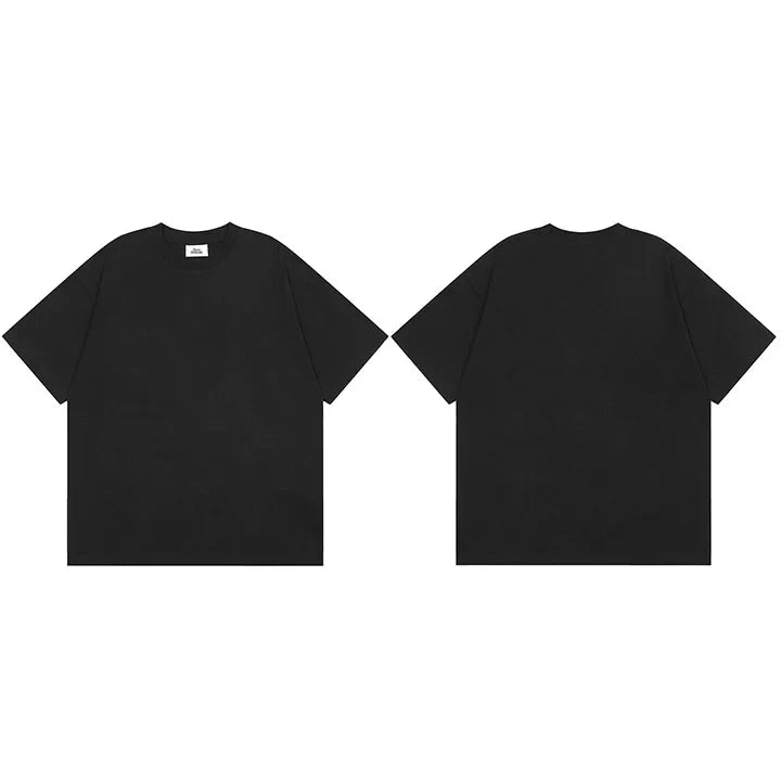 Summer 2024 Men Plain T-Shirt Streetwear 100 Cotton