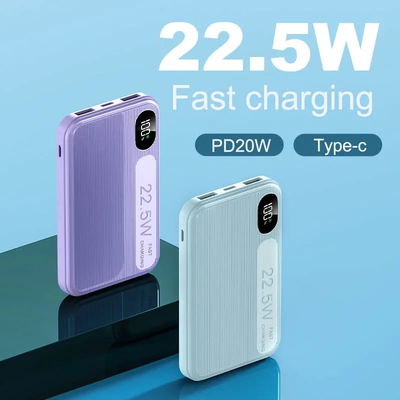 10000mAh Phone Power Bank 22.5W Lightweight Mini Power