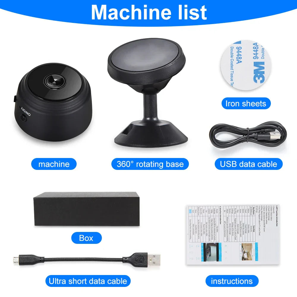 2024 Upgraded A9 Mini WiFi Camera FullHD 1080p