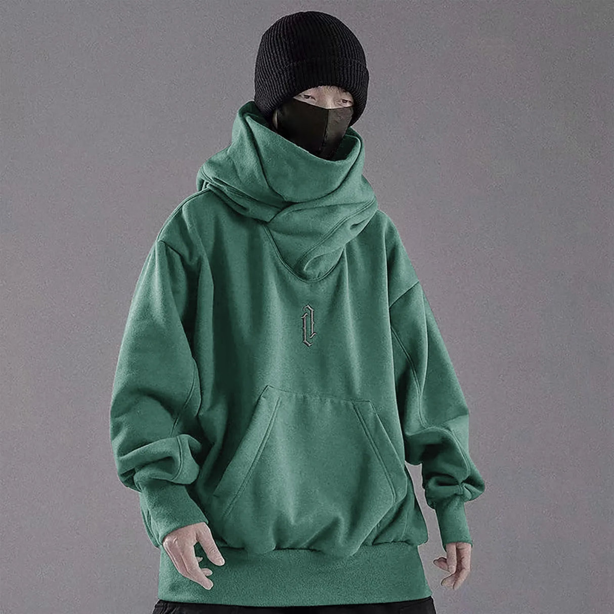 Ninja Style Japanese Hoodie 2024 Spring Turtleneck Hoodies