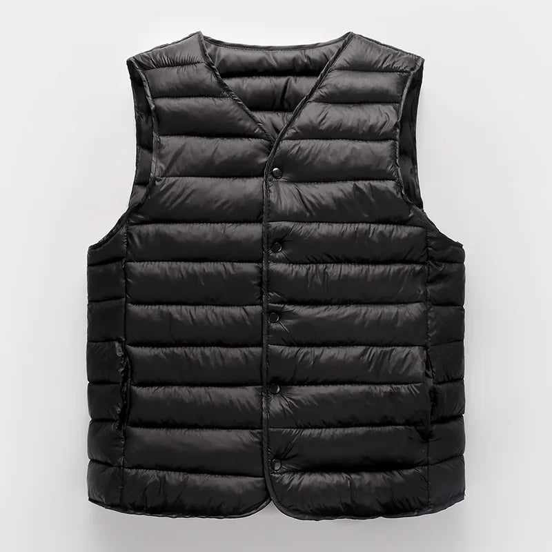 New Winter Men Down Cotton Vest Pocket Coat