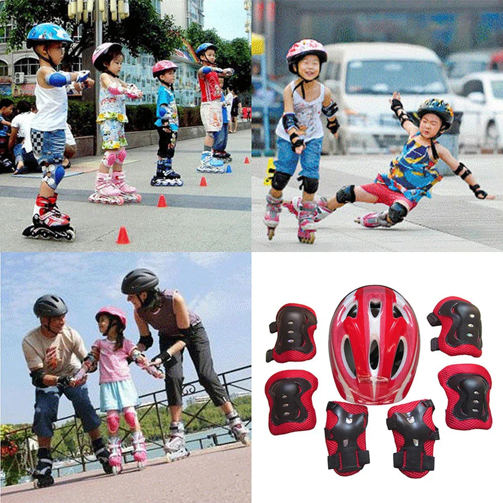 7Pcs Kids Skating Protective Gear Set Children Knee