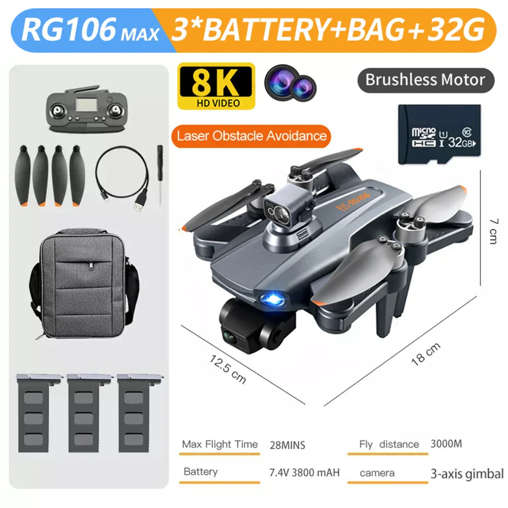 RG106 PRO Drone 8K Professional 5G GPS WIFI