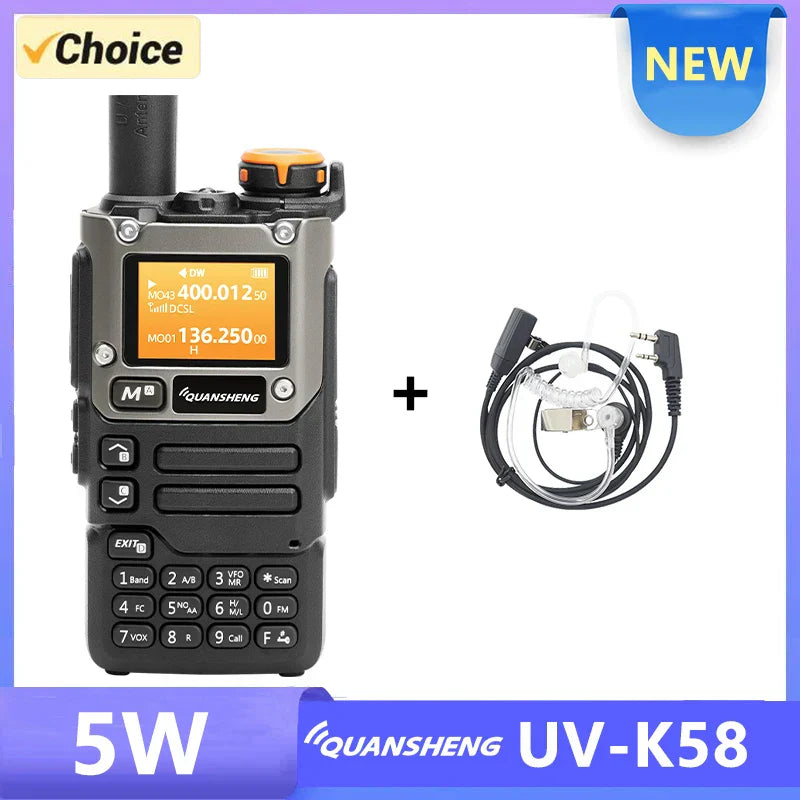 UV K58 Walkie Talkie 5W Quansheng UV-K6 Two