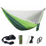 Double Travel Camping Hammock with Mosquito Net,Backpacking Portable